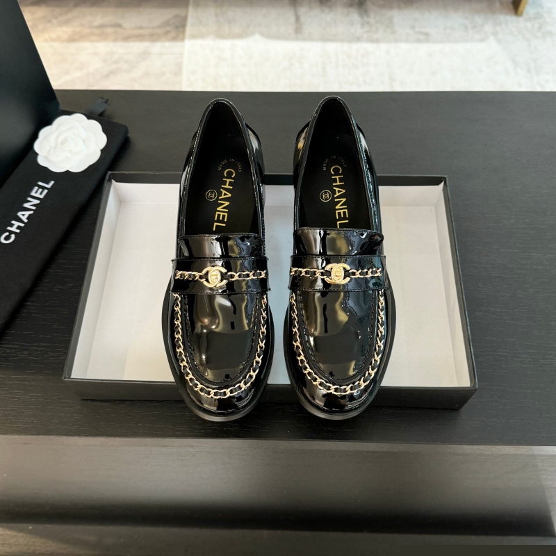 Ch*el leather shoes